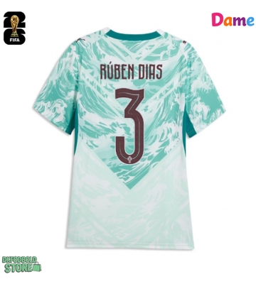 Portugal Ruben Dias #3 Replika Udebanetrøje Dame VM 2026 Kortærmet